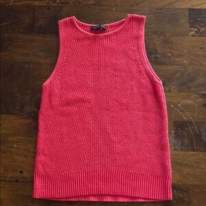 Ann Taylor Coral Knit Sleeveless Top